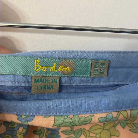 Boden Skirt Size 8 Pastel Floral Easter Preppy Feminine Midi Cotton - Picture 3 of 12